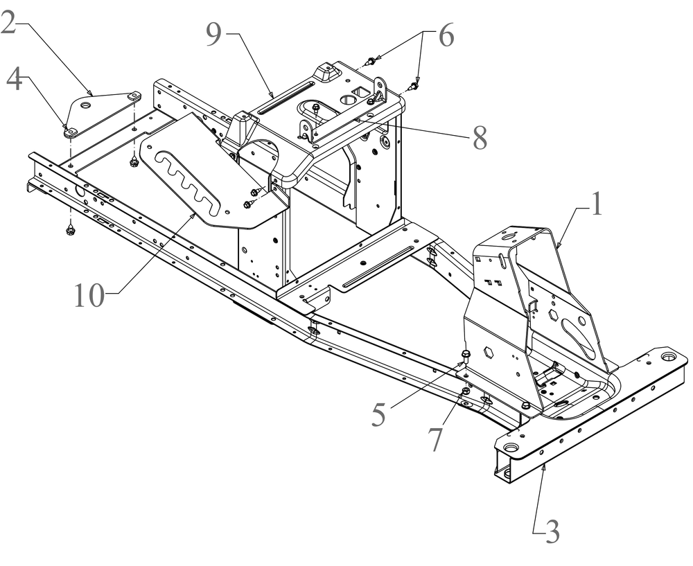 Frame Diagram and Parts List for CC30E (33BA27JDB10)(2023) Cub Cadet Lawn Tractor Accessories